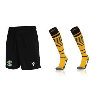 BALLYMUN UTD MATCH DAY 3XS SHORTS,CREST & SMALL SOCKS SET