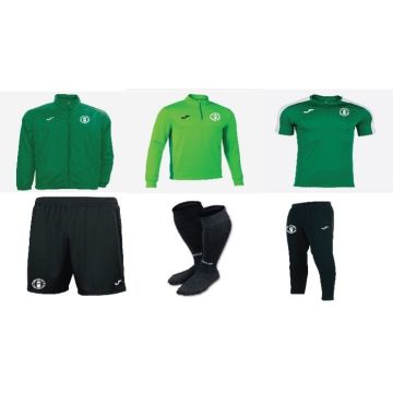 Booth Road Celtic Pack 4 , Rainjacket 100087.450, T-Shirt 101656.452, 1/4 Zip 102655.024, Pants 100540.100, Short 100053.100, Socks 400054.100 - With Booth Road Celtic Crest