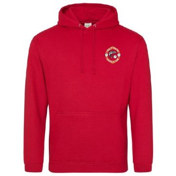 FIRE RED HOODIE WITH LEIXLIP UTD CREST