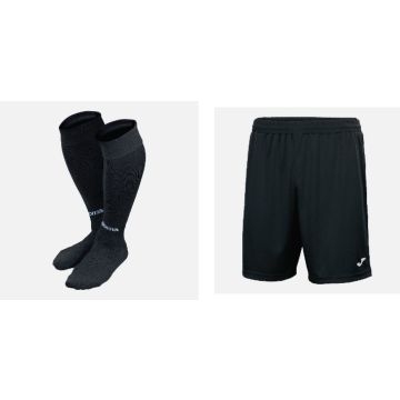 SHORT NOBEL BLACK -100053.100 & FOOTBALL SOCKS CLASSIC II BLACK - 400054.100 - SOCKS