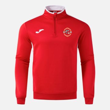 RED/WHITE QUARTER ZIP WITH LEIXLIP UTD CREST