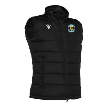 BLACK OMSK GILET WITH BALLYMUN UTD CREST