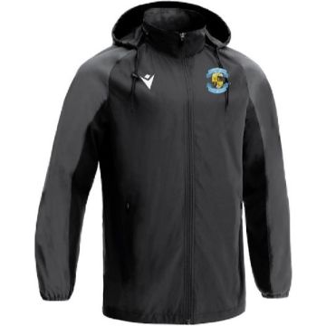 BLACK ELBRUS RAIN JACKET WITH BALLYMUN UTD CREST