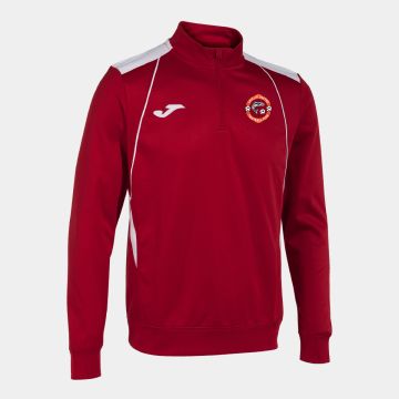 RED/WHITE QUARTER ZIP WITH LEIXLIP UTD CREST