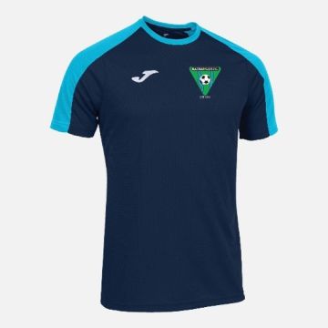 NAVY/TURQUISE TRAINING TEE WITH RATHANGAN FC CREST