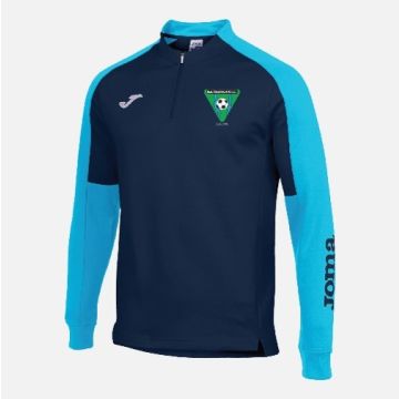 NAVY/TURQUOISE QUARTER ZIP WITH RATHANGAN FC CREST