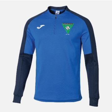 ROYAL BLUE/NAVY QUARTER ZIP TOP WITH RATHANGAN FC CREST