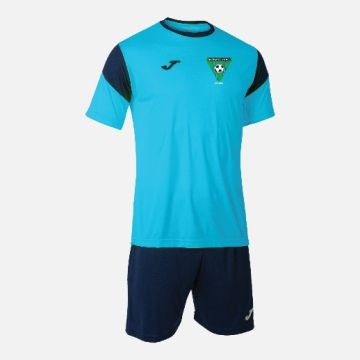 TURQUOISE/NAVY TEE & SHORTS SET WITH RATHANGAN FC CREST ON TEE