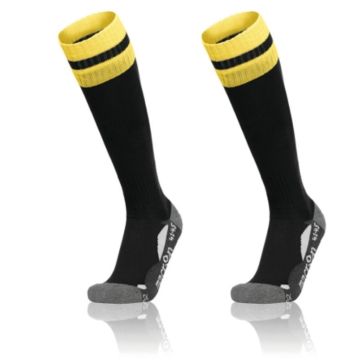 BLACK WITH YELLOW TRIM AZLON SOCK