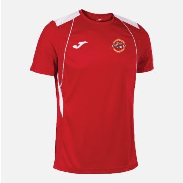 RED/WHITE TRAINING TEE 2023/24 WITH LEIXLIP UTD CREST