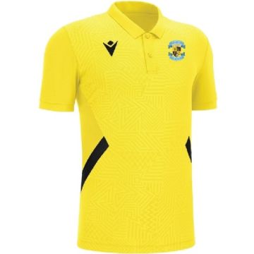 YELLOW & BLACK RAP POLO WITH BALLYMUN UTD CREST